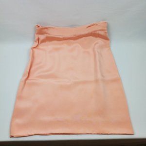 Jimmy Gamba 100% Silk Zip Back Skirt With Lining Womens Size 10 Peach Coral Pink